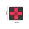 Big Red Cross Medic Rubber Patch (Barva Grey)