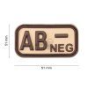 Bloodtype Rubber Patch AB Neg (Barva Blackmedic)