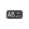 Bloodtype Rubber Patch AB Neg (Barva Blackmedic)