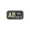 Bloodtype Rubber Patch AB Neg (Barva Blackmedic)