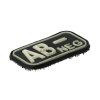 Bloodtype Rubber Patch AB Neg (Barva Blackmedic)
