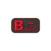Bloodtype Rubber Patch B Neg (Barva Blackops)