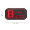 Bloodtype Rubber Patch B Neg (Barva Blackops)