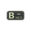 Bloodtype Rubber Patch B Neg (Barva Blackops)