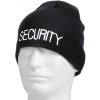 Čepice Černá pletená s nápisem  SECURITY