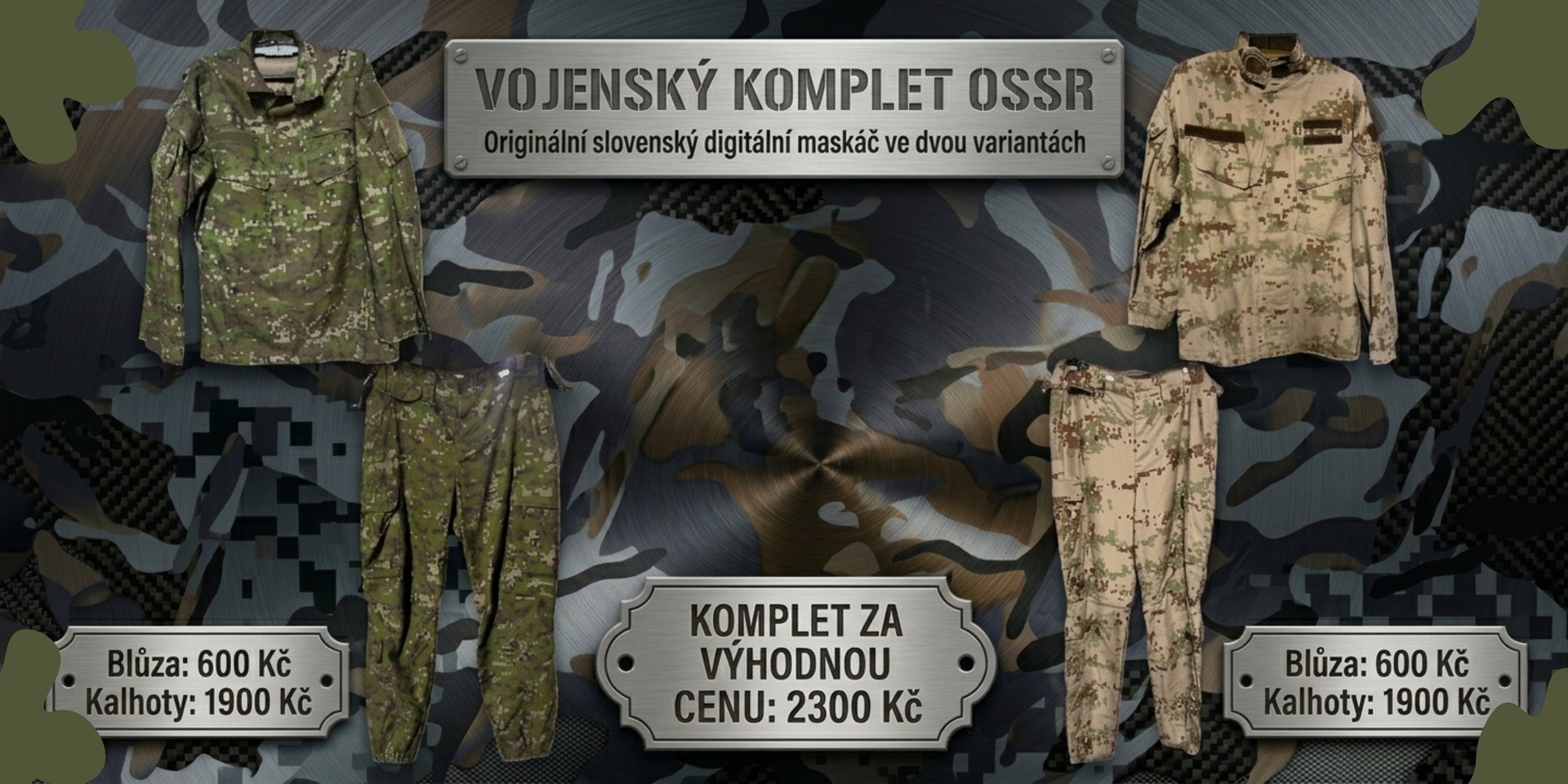 Blůza, kalhoty, armádni komplet OSSR
