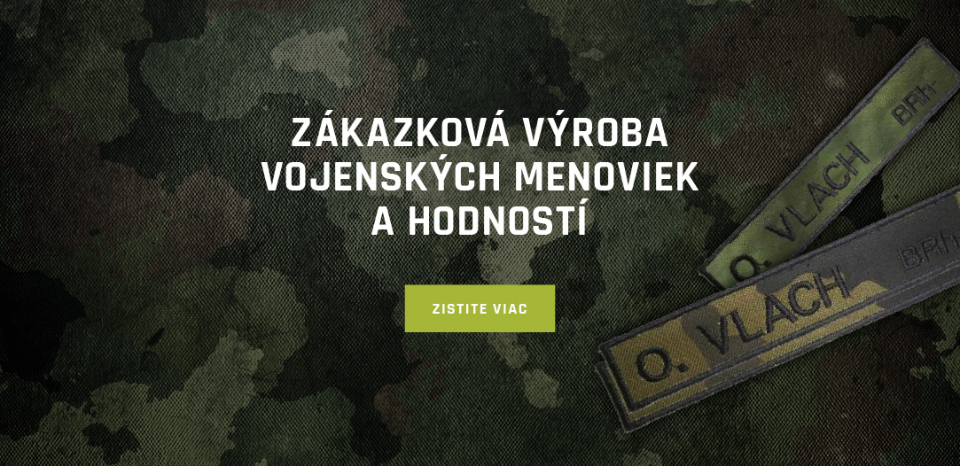 Zákazková výrobavojenských menoviek a hodností