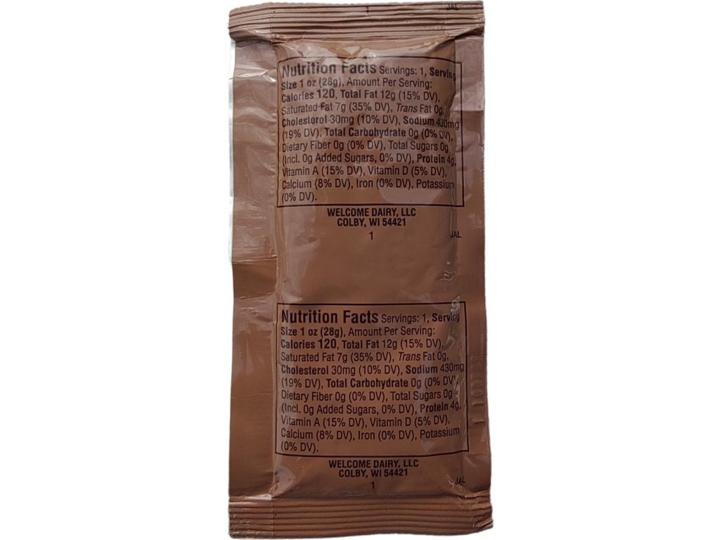 Syrová nátierka Cheddar s jalapenom 28g MRE US ARMYSURPLUS