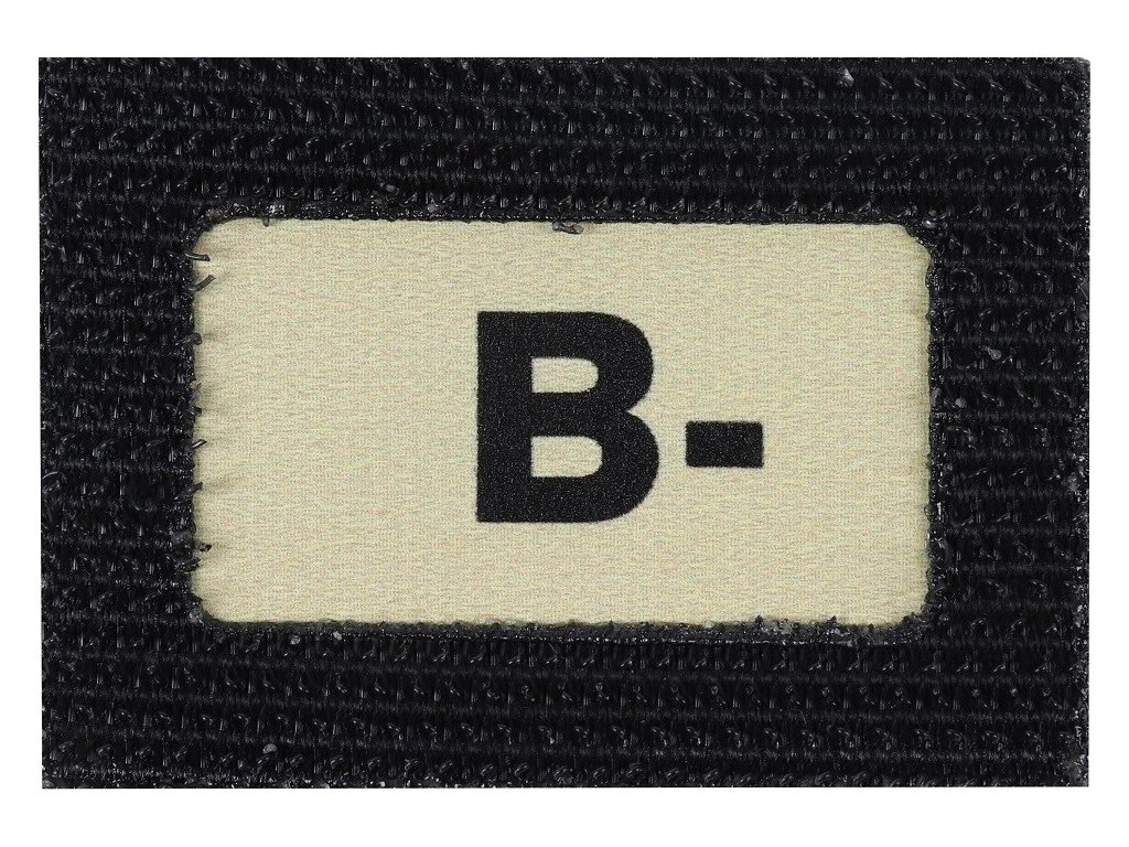 B- Glind tape - označenie krvnej skupiny ALP FENIX AC-139 velcro suchý zips