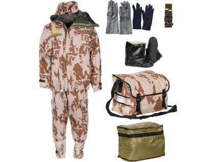 Protichemický filtračný ochranný oblek FOP 96 Desert vz.95 púštne AČR originál (Veľkosť 4)