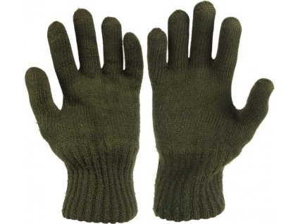 Rukavice pletené ČSLA olív AČR použité originál (Veľkosť 2)