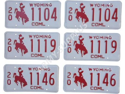 Poznávacia značka na auto (License Plates) USA Wyoming 2 kusy (Varianta 	1104)