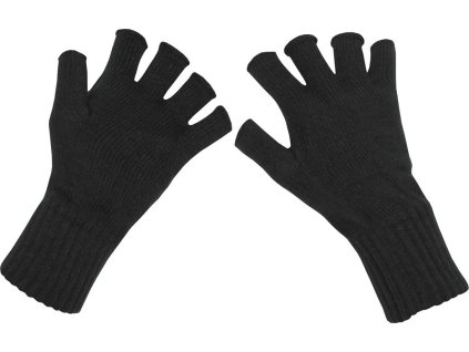 Rukavice bezprsté pletené čierne (Vyberte veľkosť S)