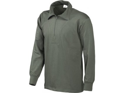 Tričko podvliekacie so zipsom olív BW Bundeswehr originál zánovné (Vyberte veľkosť 5/40 (S))