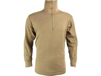 Tričko ECWCS termo US polypropylén na zips hnedé použité originál (Veľkosť Medium)