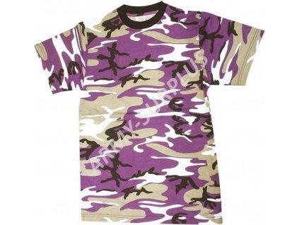 Tričko lila camo Rothco (Veľkosť S)