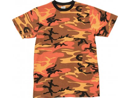 Tričko oranžové maskovanie Orange Camo MMB (Vyberte veľkosť L)