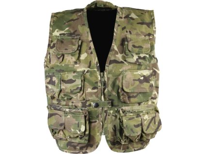 Vesta taktická detská maskovacia BTP MultiCam RipStop Kombat® Tactical (Veľkosť 12-13 let)