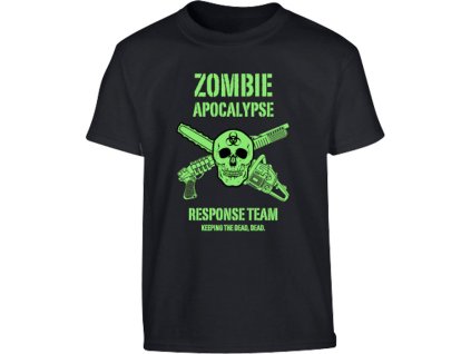 Tričko detské Zombie Apocalypse čierne 185g Kombat® (Veľkosť 7-8 let /S)