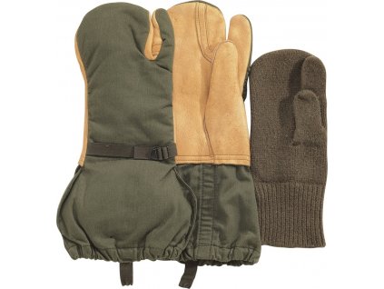 Zimné rukavice US trojprsté použité original olív M56 komplet (Veľkosť Medium)