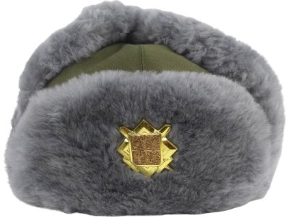 Baranica (ušanka) čiapka 97 zimná šedá kožušina originál AČR (Veľkosť 59)