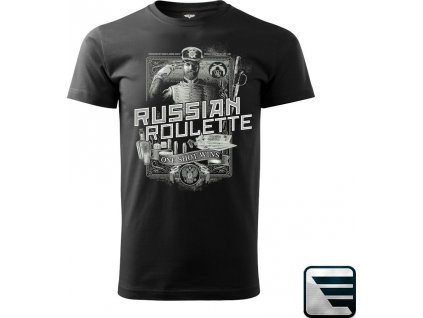 MARS & ARMS tričko s potlačou RUSKÁ RULETA (Veľkosť 4XL)