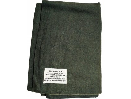 Deka US ARMY WWII vlnená Repro olív (Varianta 	75% vlna)