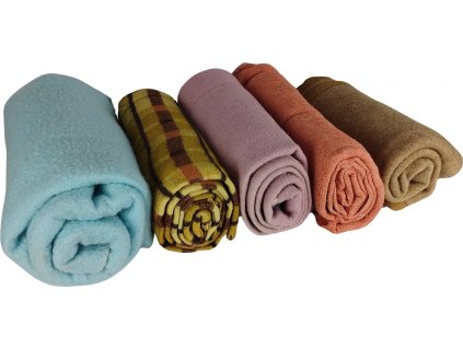 Deka pletená prikrývka 5 kusov mix farieb CO ČSSR (Veľkosť 5 kusů (mix barev a rozměrů))