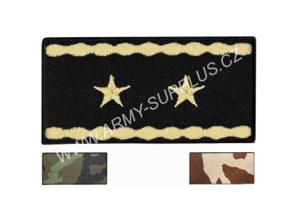 Nášivka hodnosť generál major AČR (Prevedenie černá)