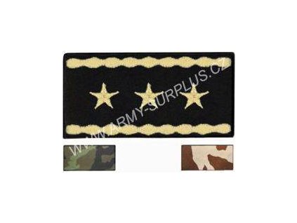 Nášivka hodnosť generál poručík AČR malá (Prevedenie černá)