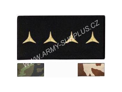 Nášivka hodnosť kapitán AČR (Prevedenie černá)