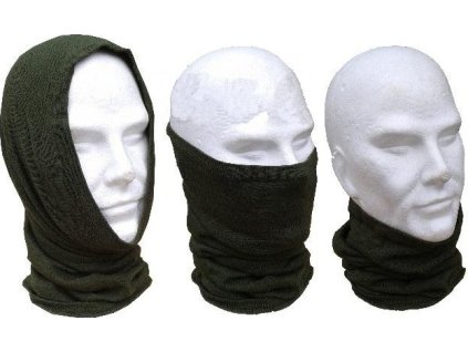 Nákrčník vlnený šál tunel zelený Headover Veľká Británia originál použitý (Stav použitý (II. akosť))