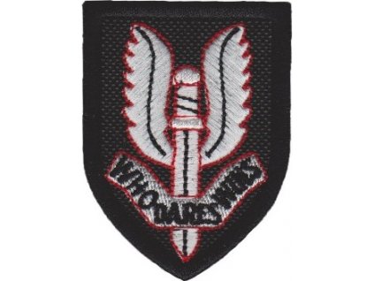 Nášivka SAS Who Dares Wins D-51 (Varianta 	bez velcro)