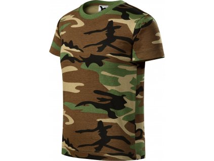Tričko detské woodland camo Malfini (Vyberte veľkosť 122 /6 let)