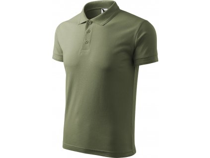 Tričko Polo Pique polokošele olív (Vyberte veľkosť M)
