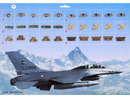 Odznak (pins) Air Force Airborne (Varianta 	1)