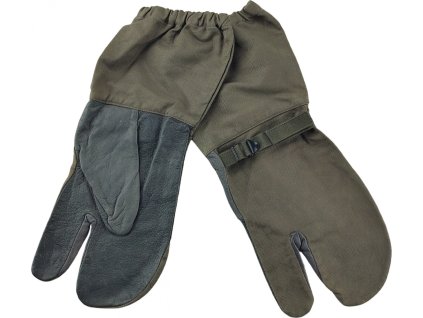 Rukavice palčiaky s koženou dlaňou Bundeswehr (Veľkosť 8½)