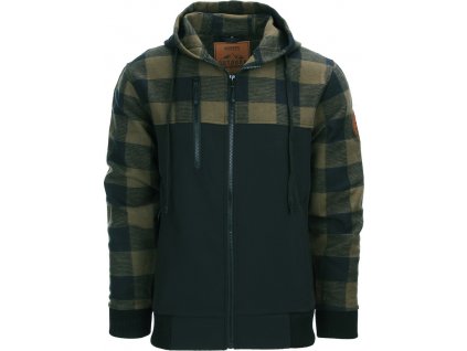 Bunda drevorubačská čierno/zelená kockovaná Lumbershell Jacket Fostex® (Veľkosť S)