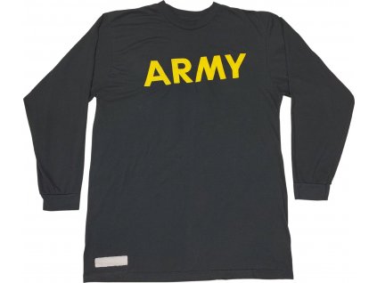 Tričko športový dlhý rukáv čierne US ARMY originál použité (Veľkosť X-Large)