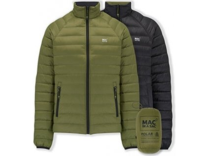 Ľahká páperová obojstranná bunda Mac In a Sac® Polar Khaki/Black