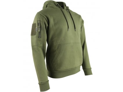 Taktická mikina s kapucňou zelená Olive Green Velcro Kombat® Tactical (Veľkosť S)