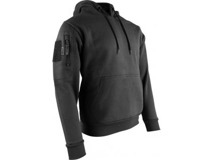 Taktická mikina s kapucňou čierna Black Velcro Kombat® Tactical (Veľkosť S)
