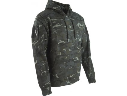 Taktická mikina s kapucňou BTP Black MultiCam Velcro Kombat® Tactical (Veľkosť S)