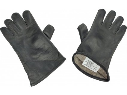 Rukavice kožené s podšívkou čiernej US originál (Veľkosť 9 (23-25 cm) nové)
