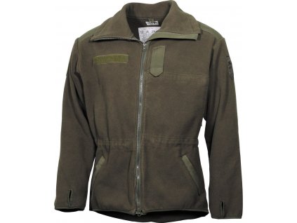 Alpská zateplená bunda fleece mikina s membránou olív Rakúsko originál použitá (Veľkosť 88-92 / III-IV)