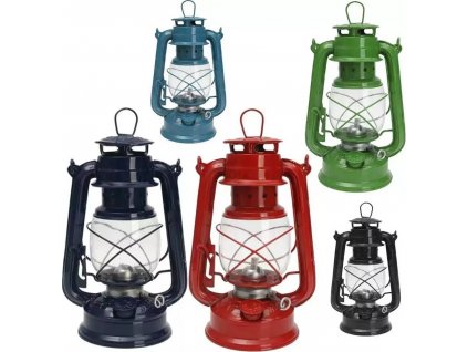 Petrolejová lampa s rukoväťou 19 cm (petrolejka) Camping Lantern Retro (Farba čierna)