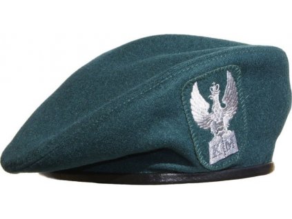 Baret zelený s orlicou KM Klasa mundurowa vojenská trieda WP Poľsko originál