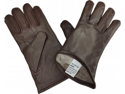 Rukavice kožené s podšívkou hnedej US originál (Veľkosť MEDIUM (20-22 cm))