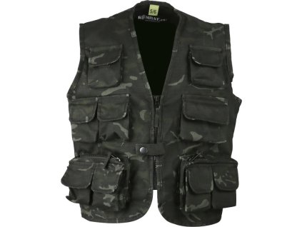 Vesta taktická detská maskovacia BTP Black MultiCam RipStop Kombat® Tactical (Veľkosť 7-8 let)