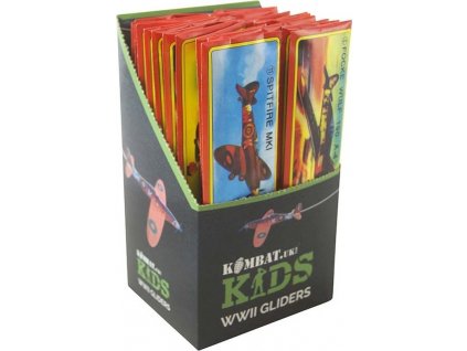 Lietadlo skladací penový lietajúci klzák vojnový model WWII Gliders Kombat® Kids (Varianta Sada 12 kusů)